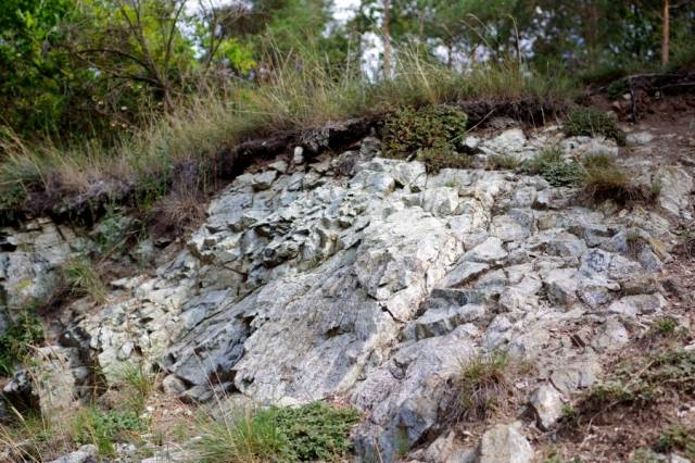 Abandoned serpentinite quarry in Przemiłów