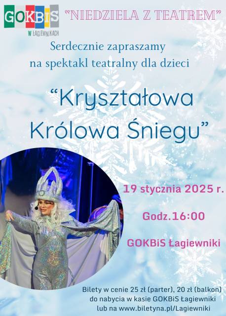 Spektakl teatralny dla dzieci "Kryształowa Królowa Śniegu"