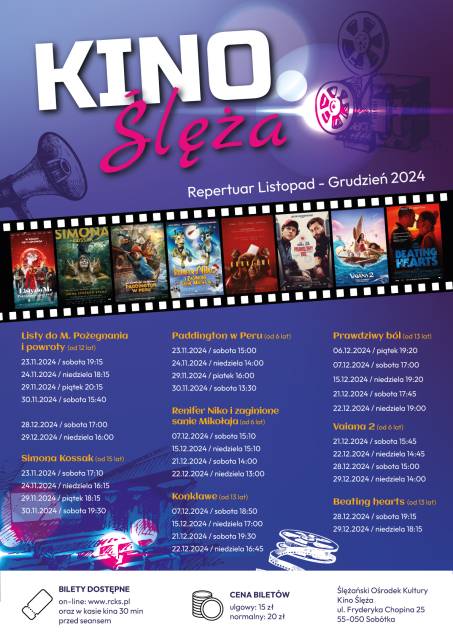 "Ślęża" cinema repertoire for December