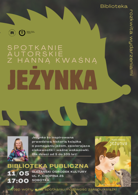 Hanna Kwaśna and her "Hedgehog" - author's meeting/Library Week